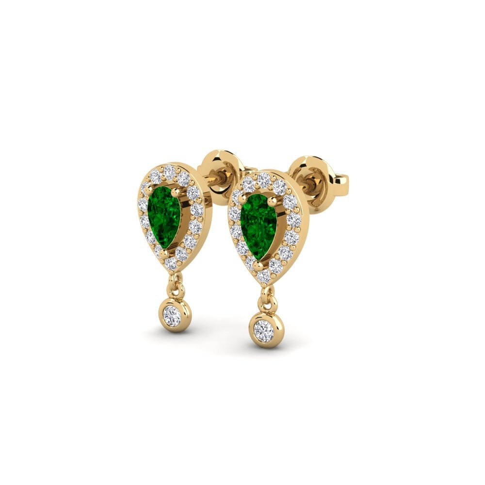 Zircônia Verde Brincos Feminino Ferburgen