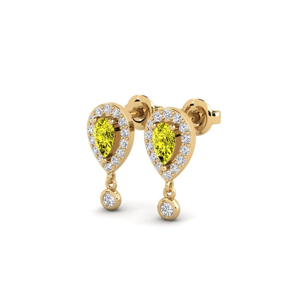 Diamante Amarillo Pendiente de mujer Ferburgen