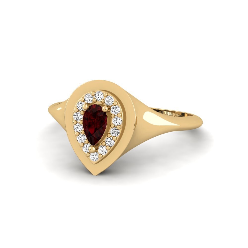 Garnet Engagement Ring Fishehur
