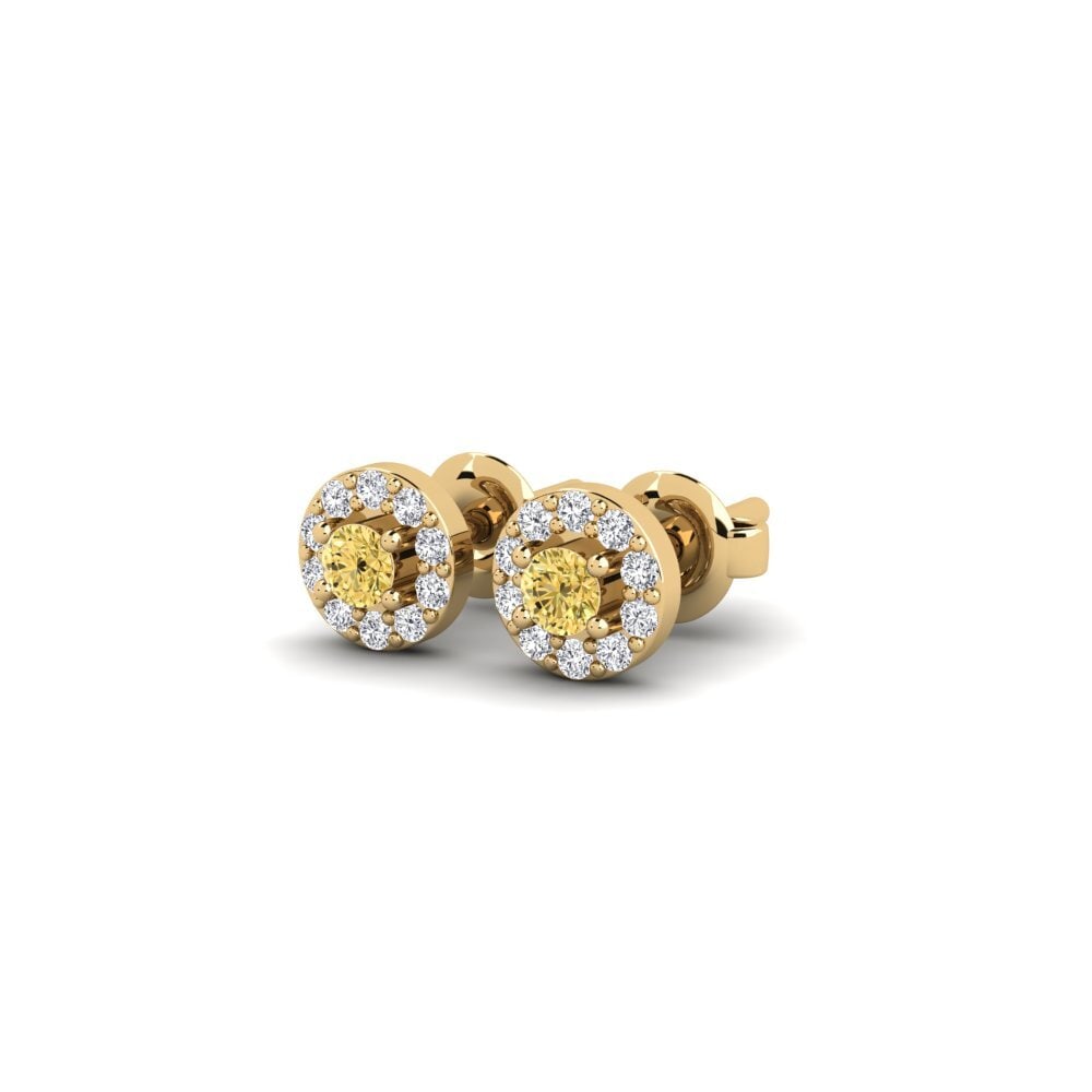 Diamante Amarillo Pendiente de mujer Gitago