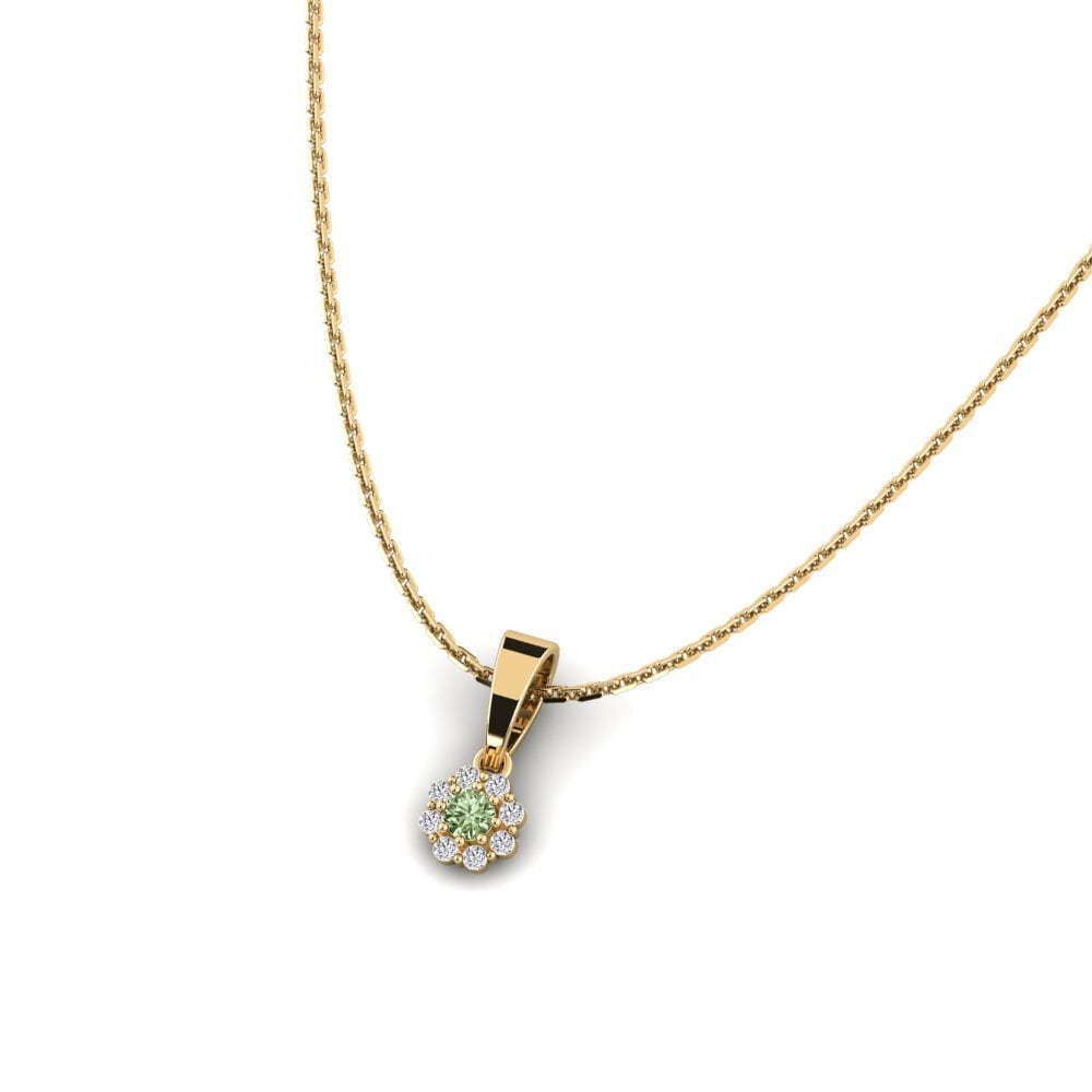 Diamante Verde Colgante de Mujer Gunung