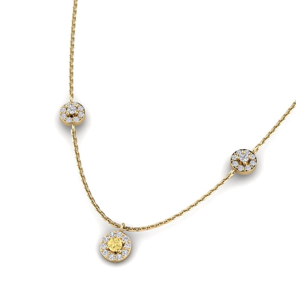 Diamante Amarillo Collar de Mujer Heuvel