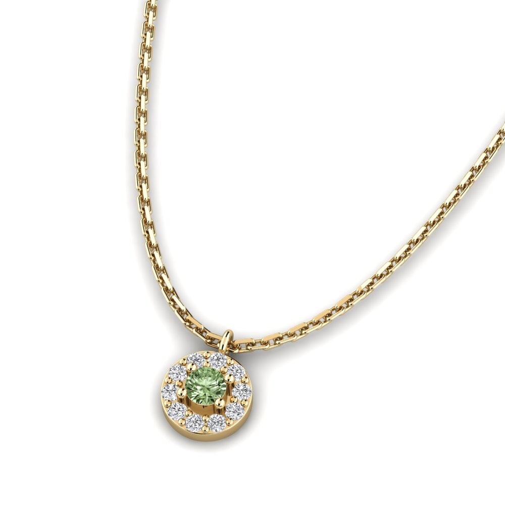 Diamante Verde Colgante de Mujer Hisians