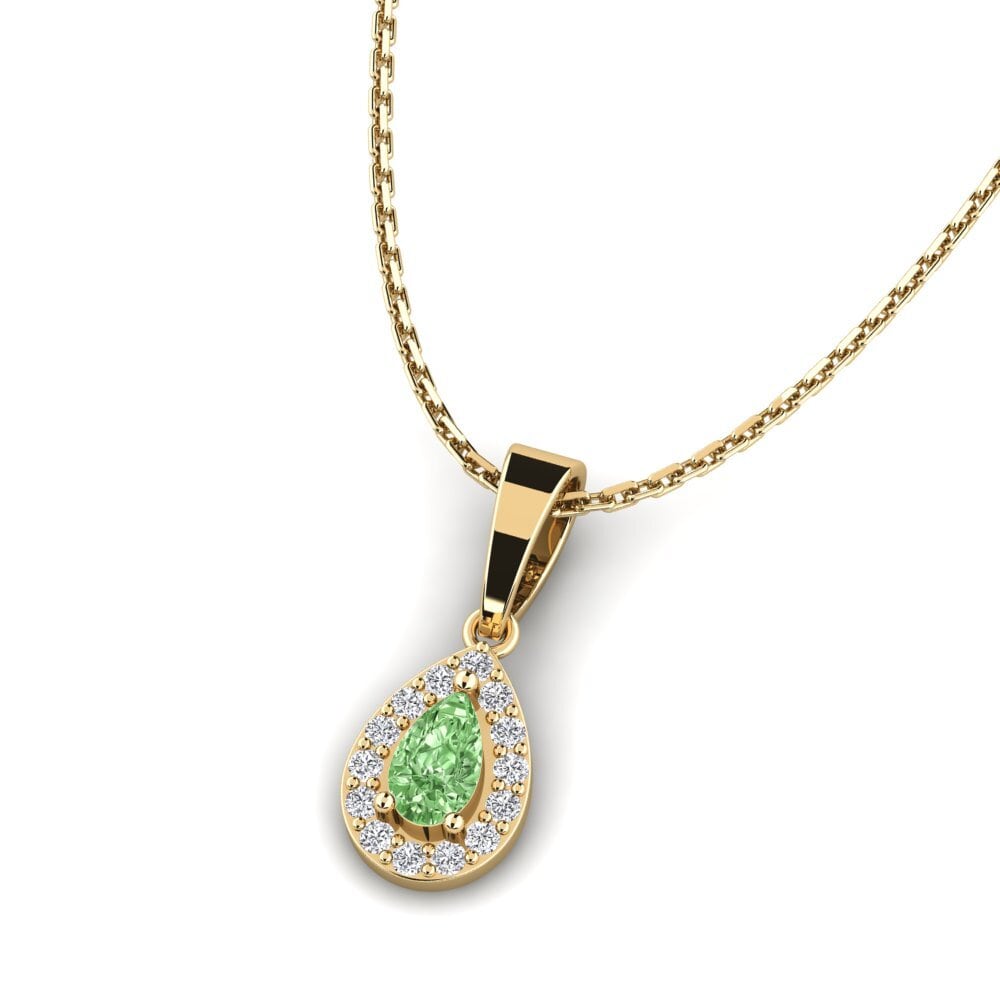 Diamante Verde Colgante de Mujer Huna