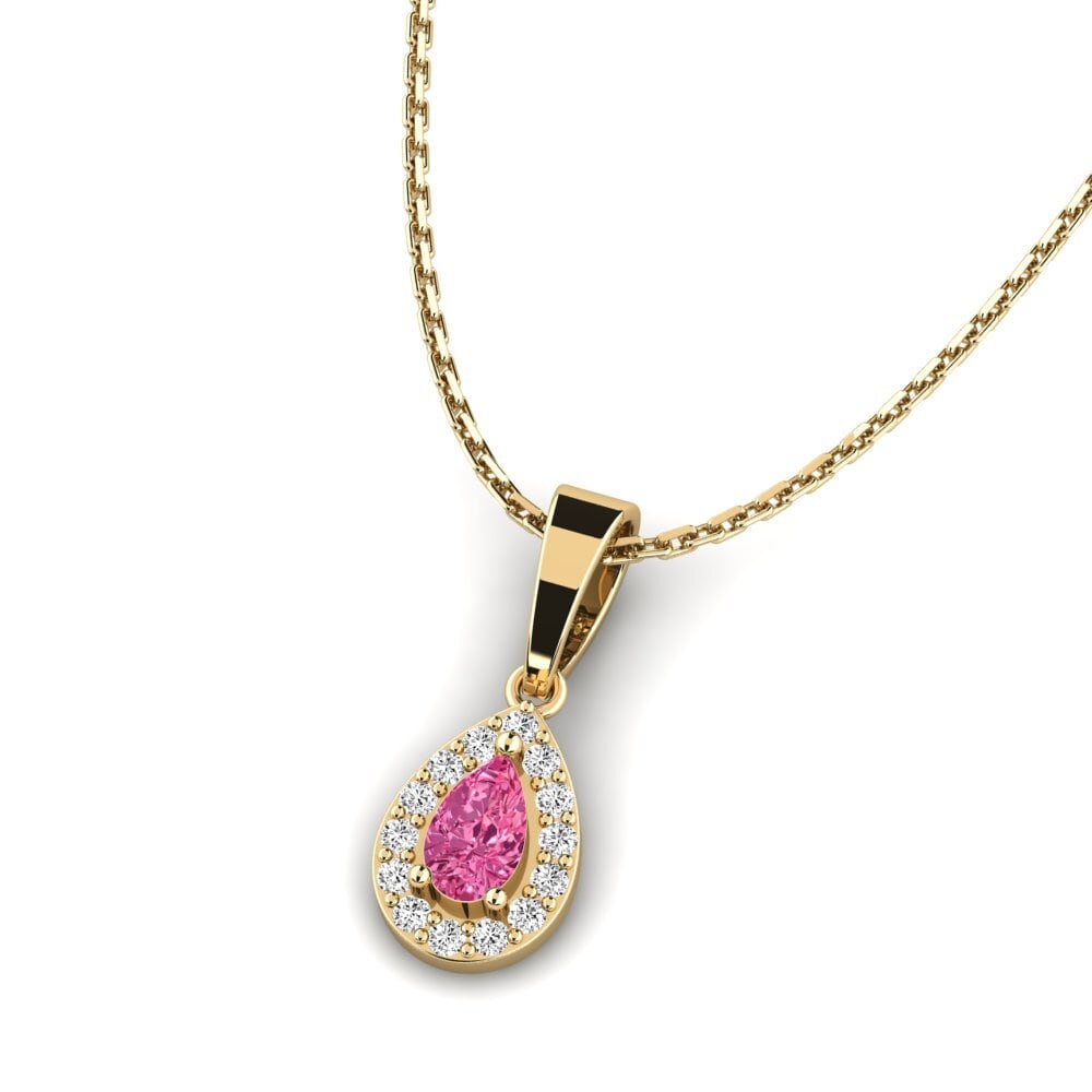 Turmalina rosa Colgante de Mujer Huna