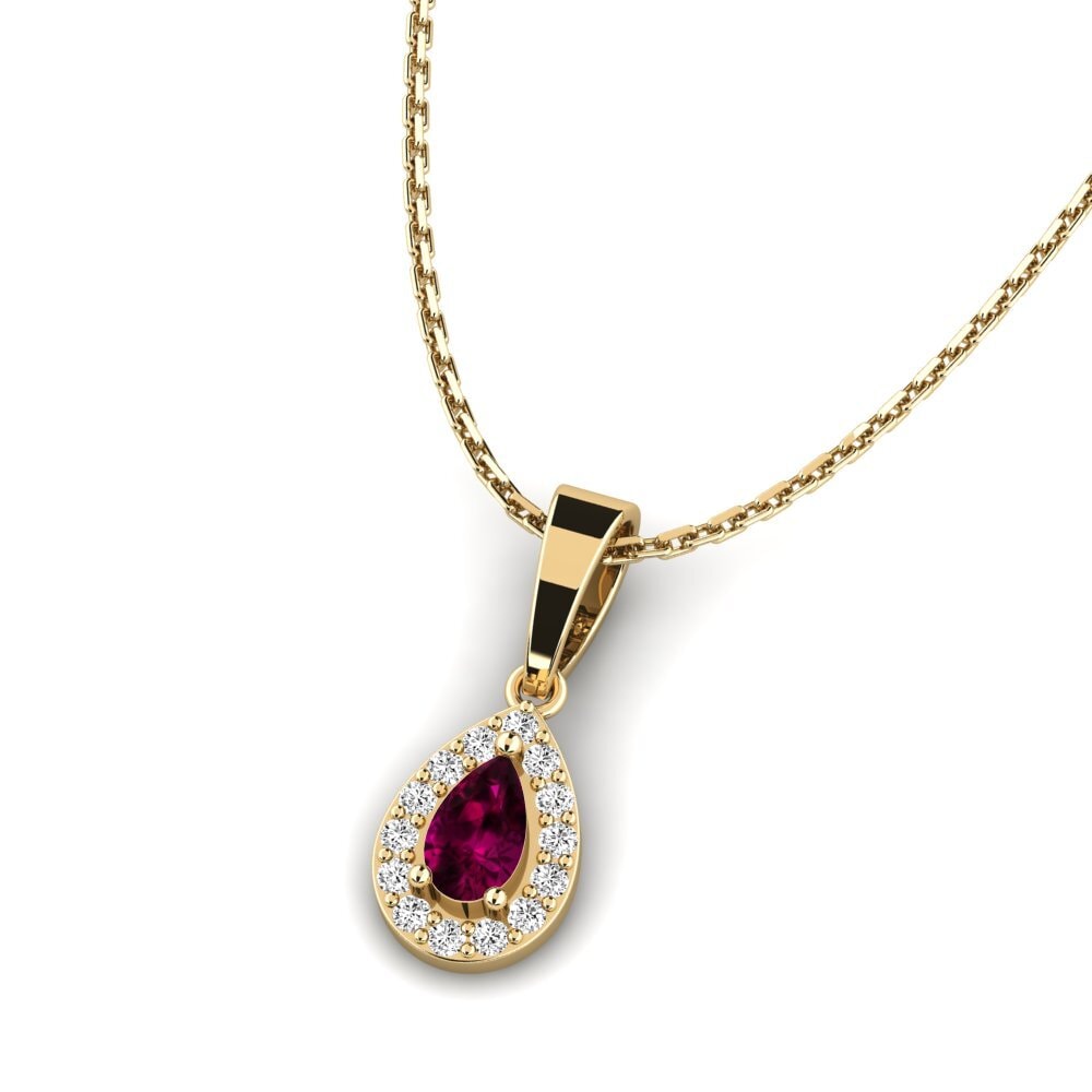 Granate Rhodolite Colgante de Mujer Huna