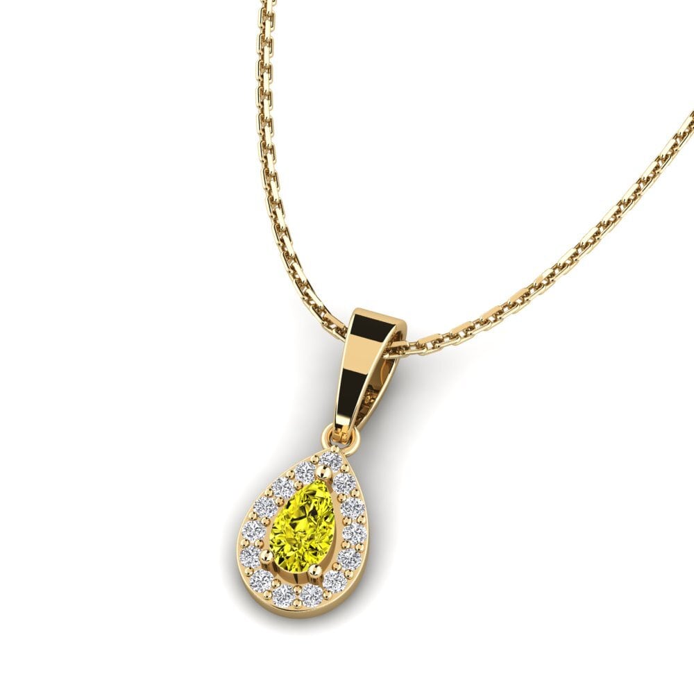 Diamante Amarillo Colgante de Mujer Huna