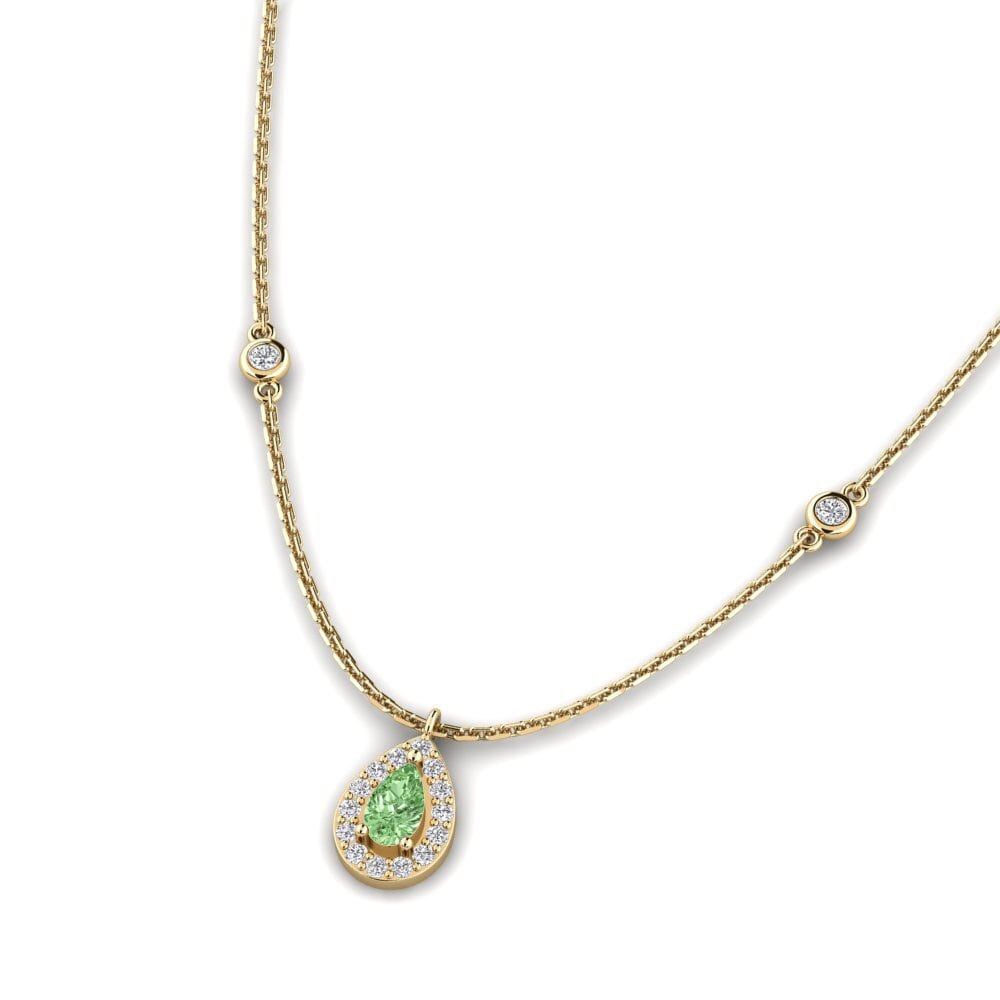 Diamante Verde Collar de Mujer Imolara