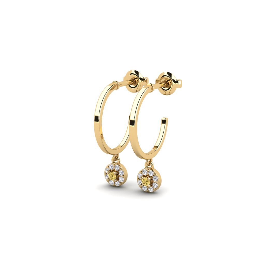 Diamante Amarillo Pendiente de mujer Kasita