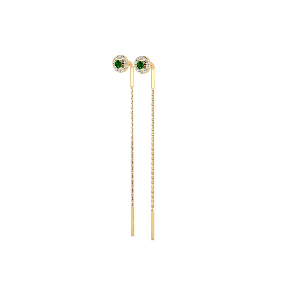 Zircônia Verde Brincos Feminino Kokebine