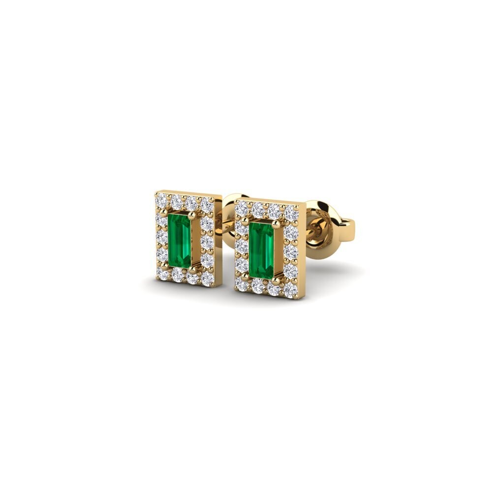 Zircônia Verde Brincos Feminino Maumna