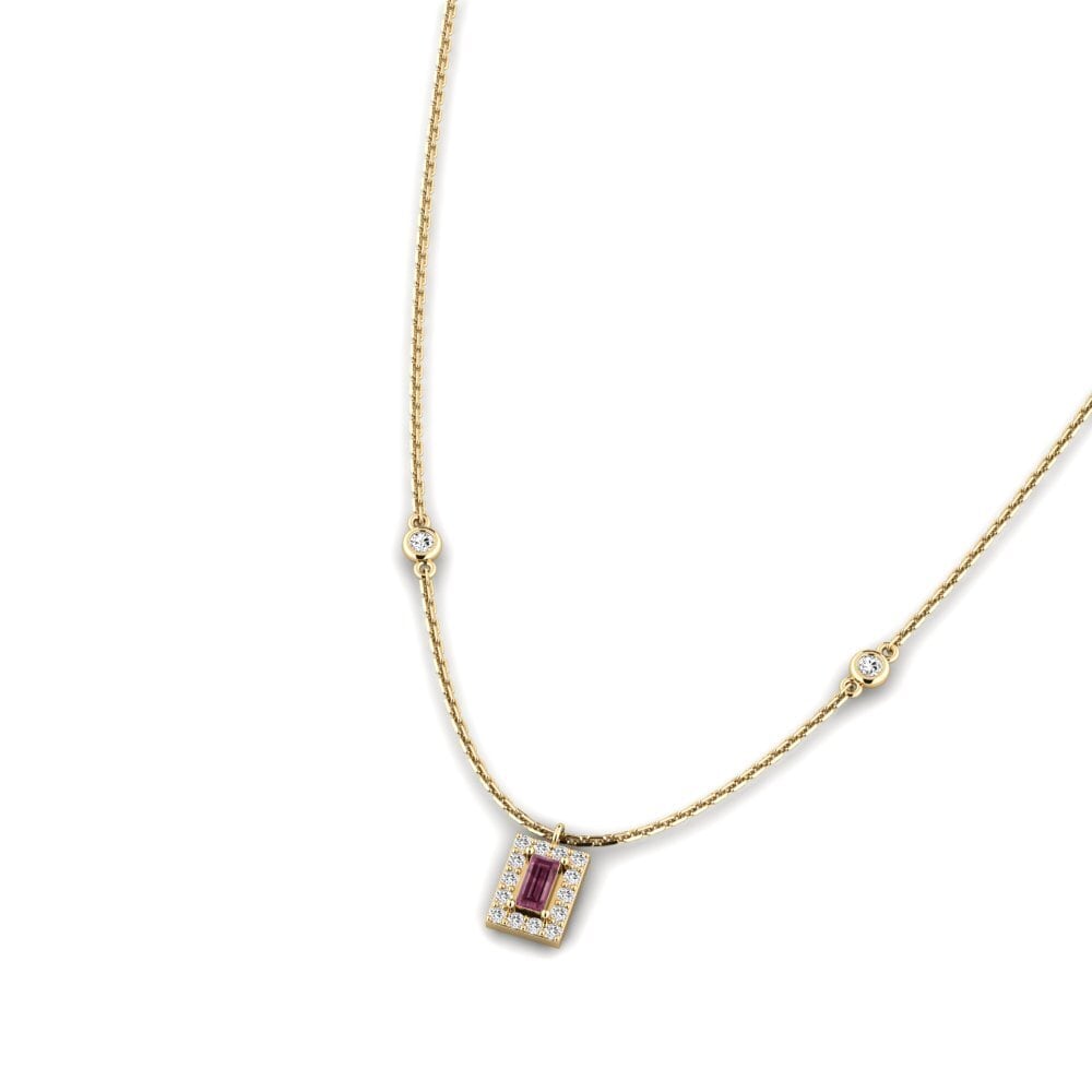 Granate Rhodolite Collar de Mujer Media
