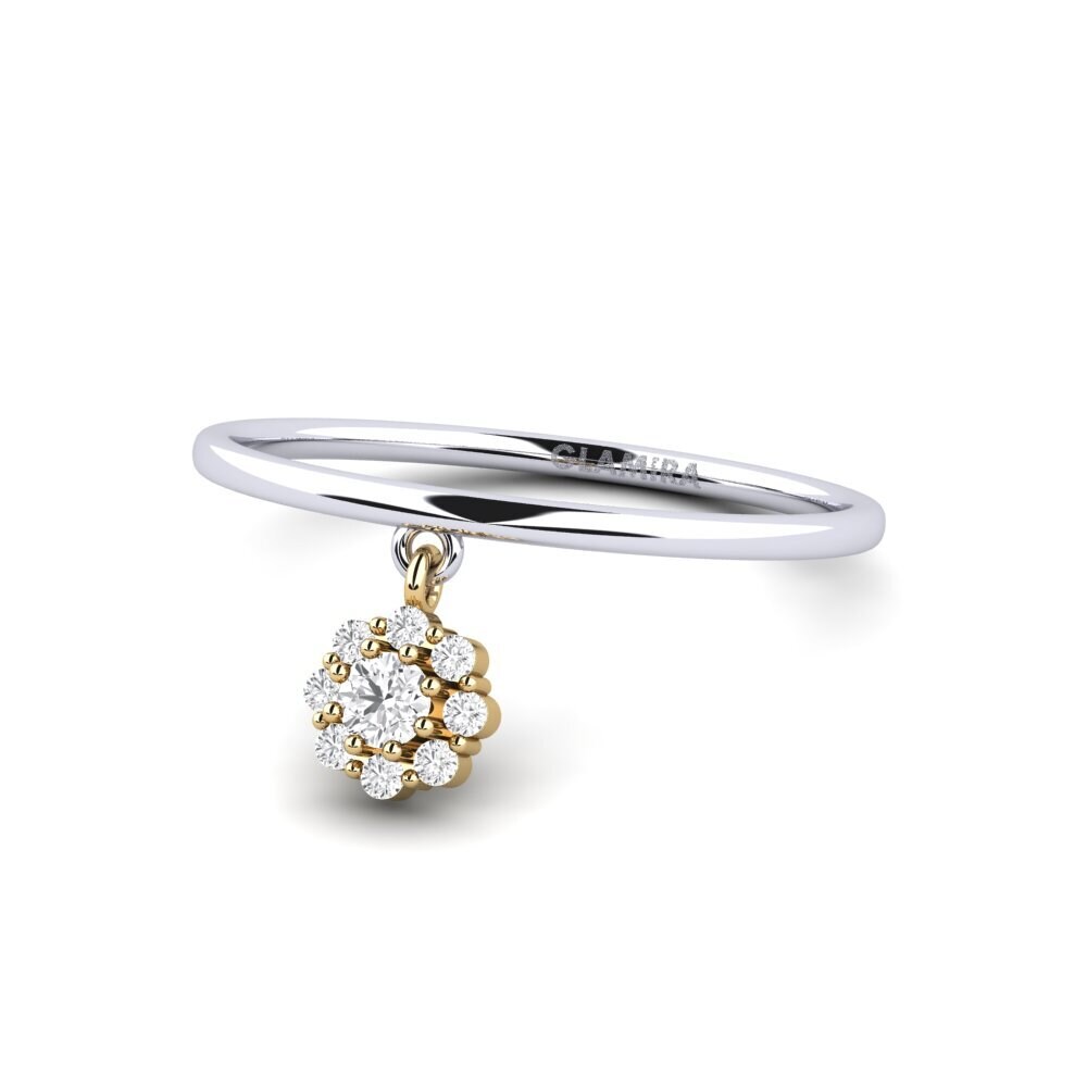 14ct White & Yellow Gold Ring Mons