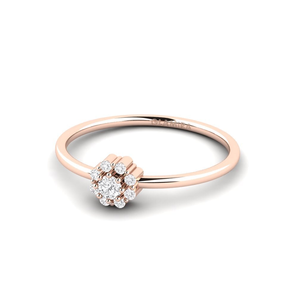 14k Oro Rosa Anillo apilable Munte