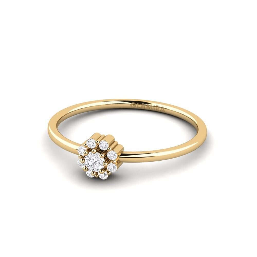 White sapphire Stackable Ring Munte