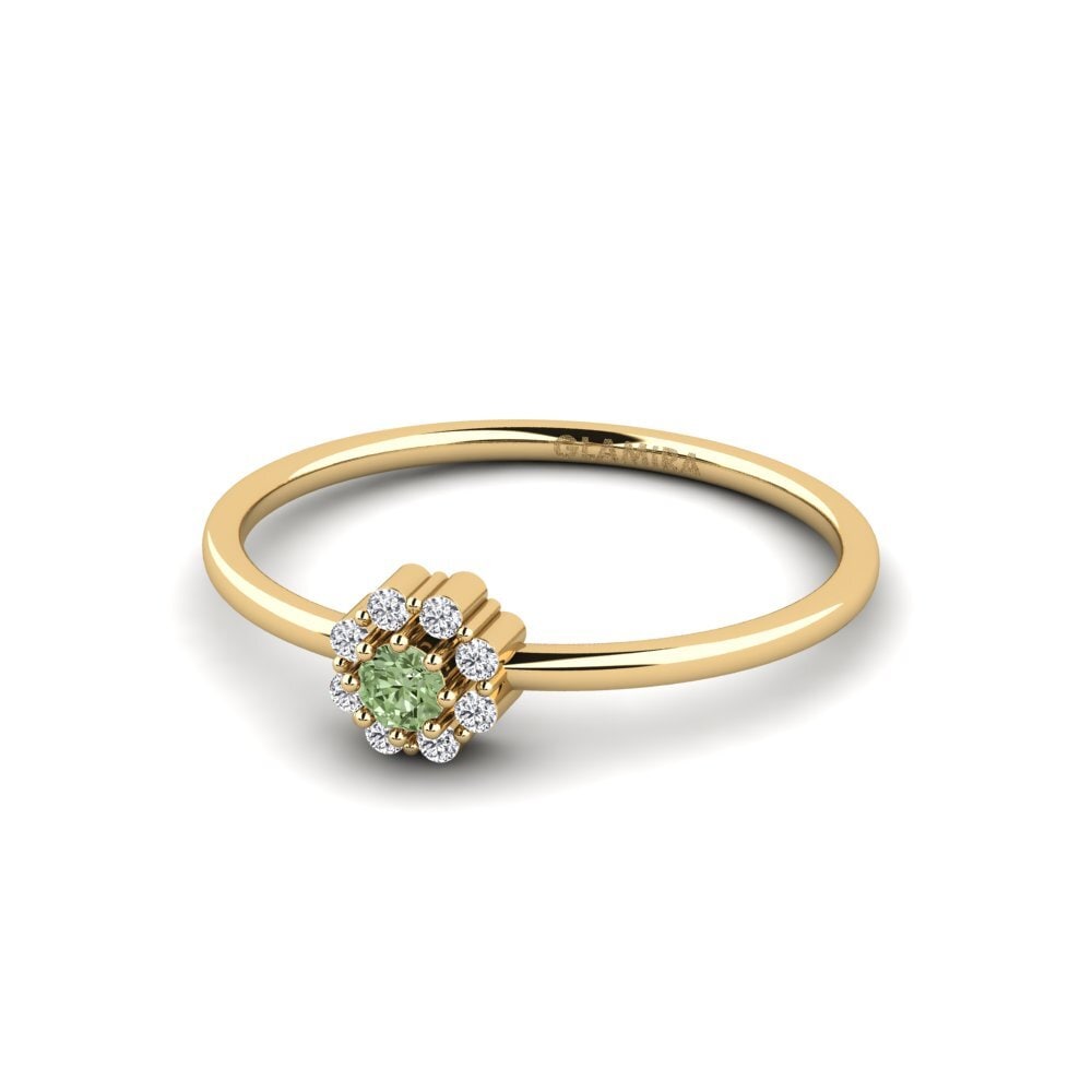 Diamante Verde Anillo apilable Munte