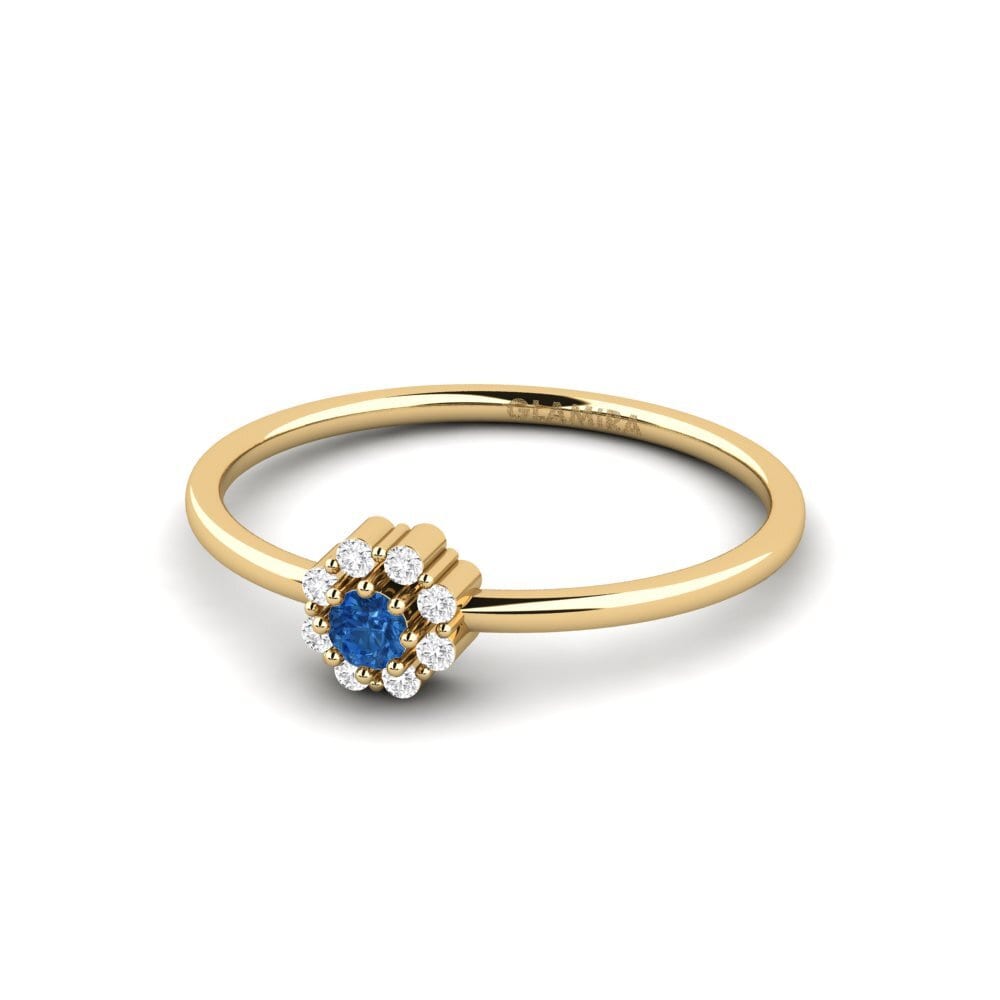 Circonita Azul Oscuro Anillo apilable Munte