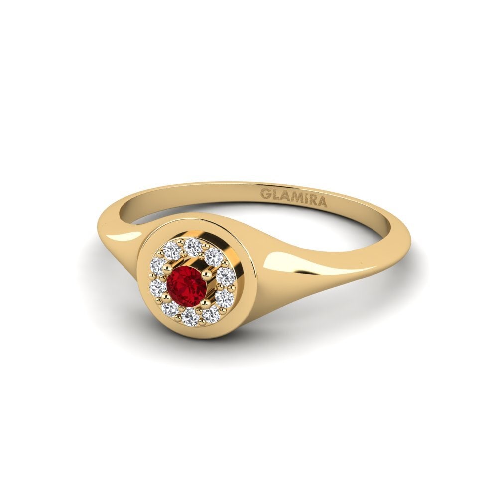 Circonita Roja Anillo de compromiso Nascoc