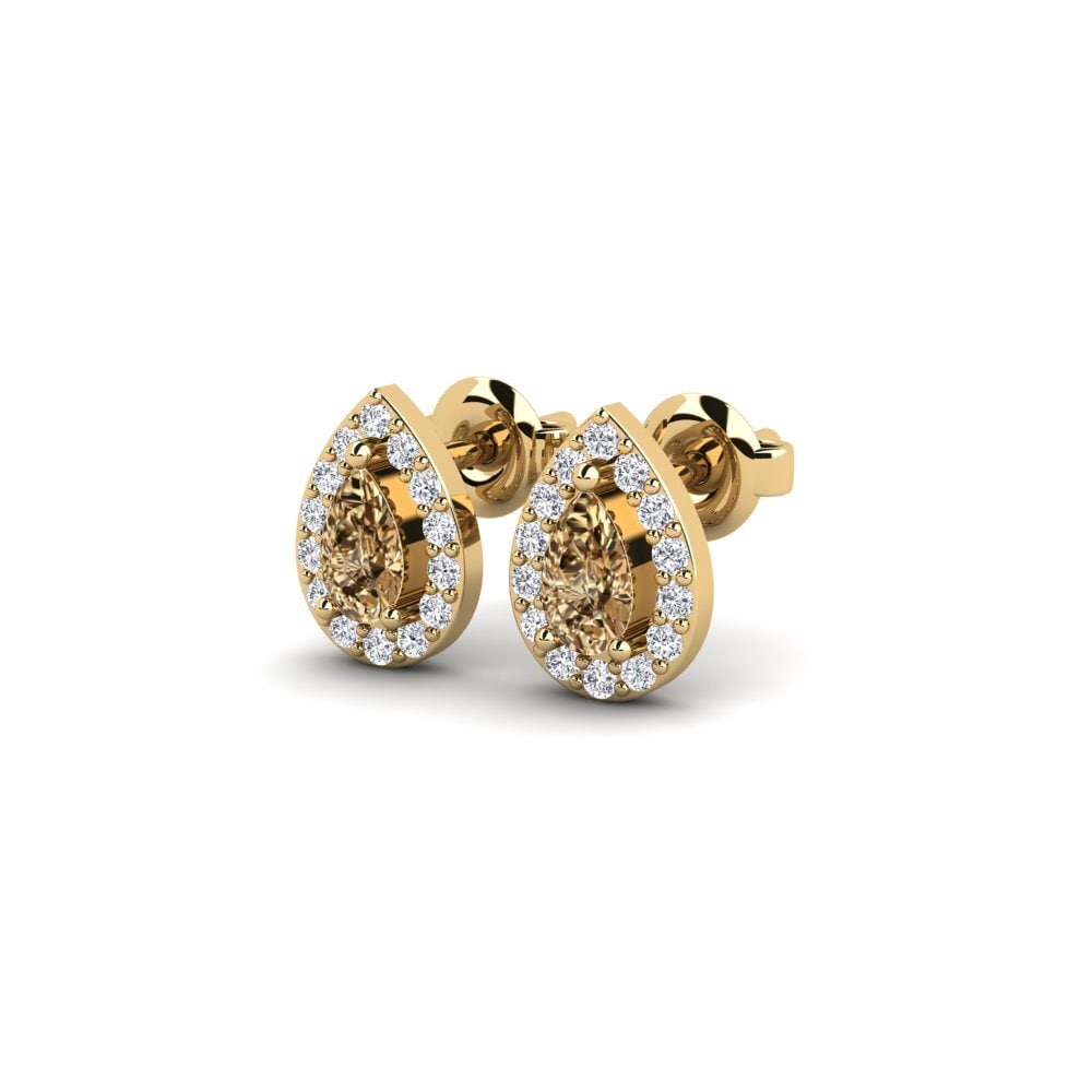 Brown Diamond Women's Earring Natia
