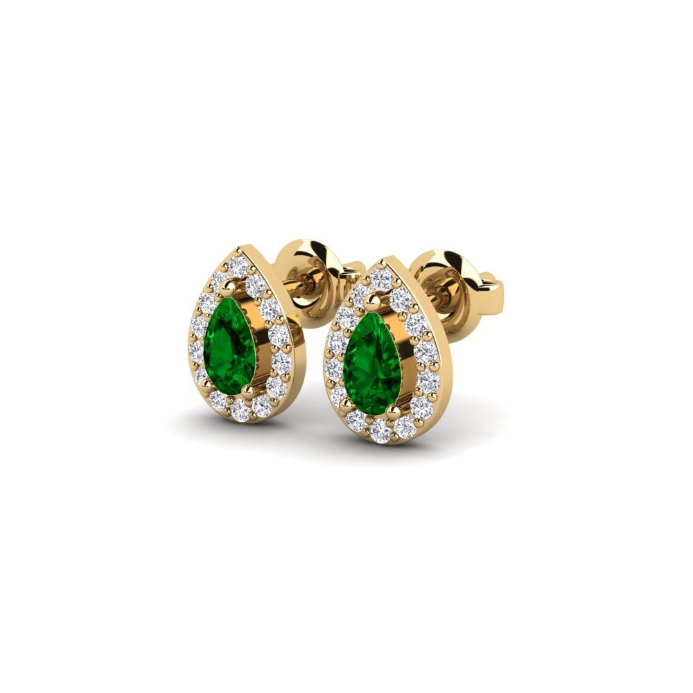 Zircônia Verde Brincos Feminino Natia