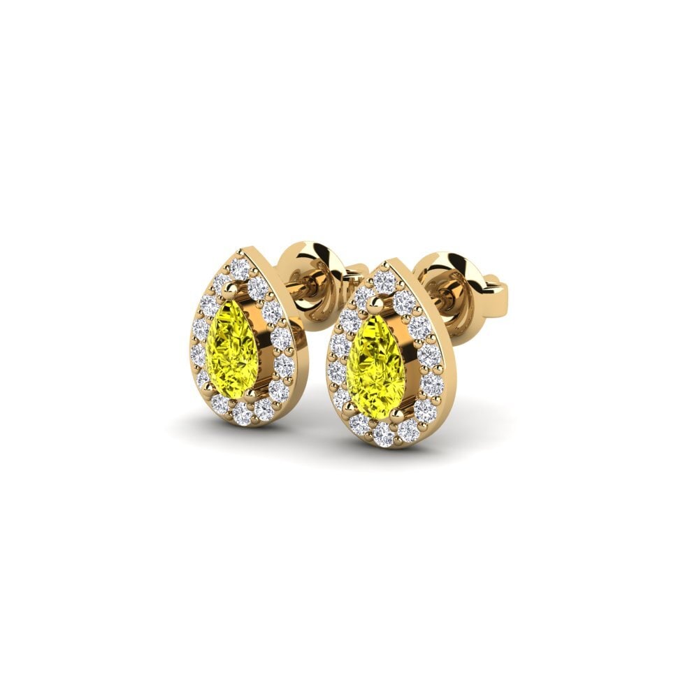 Diamante Amarillo Pendiente de mujer Natia
