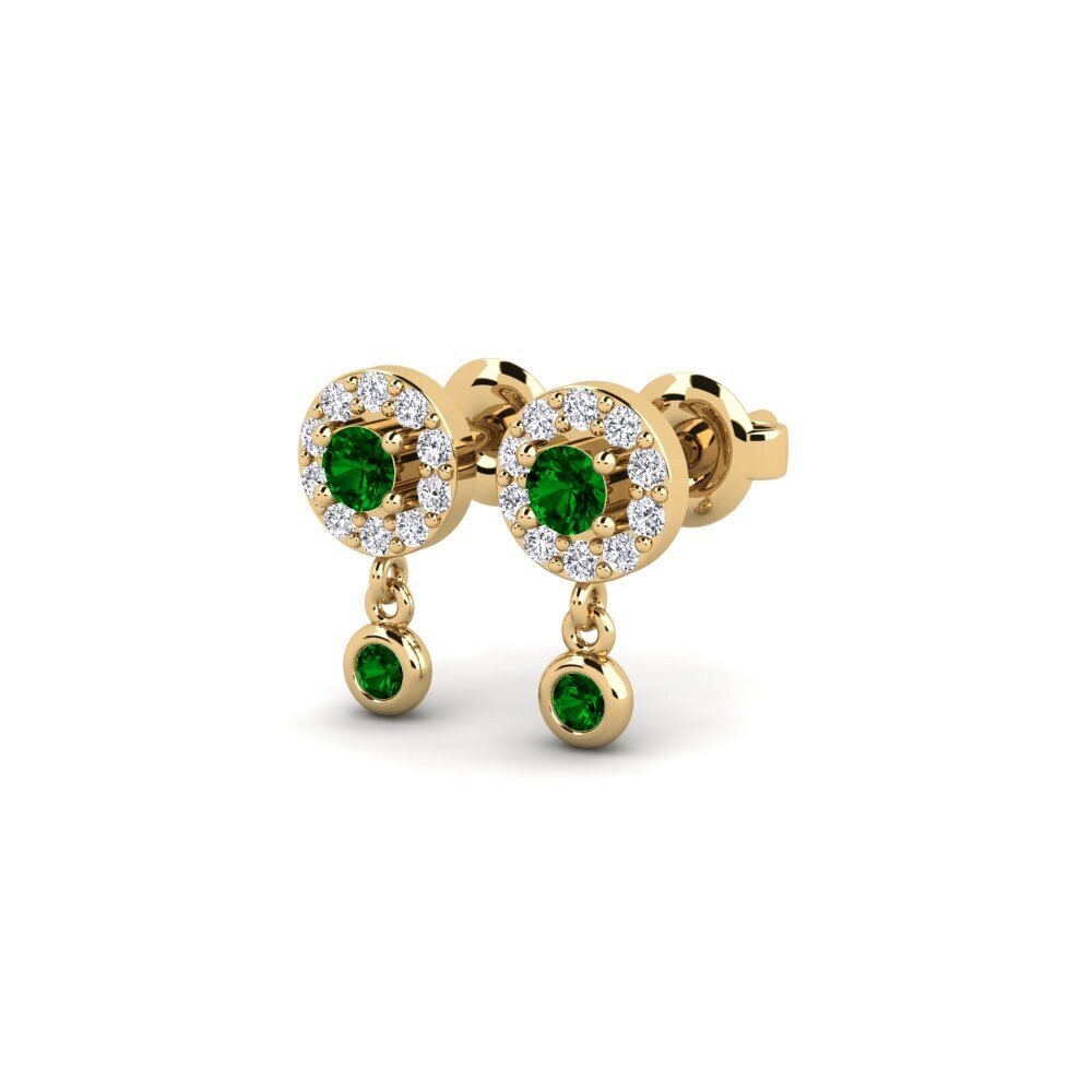 Zircônia Verde Brincos Feminino Olculto