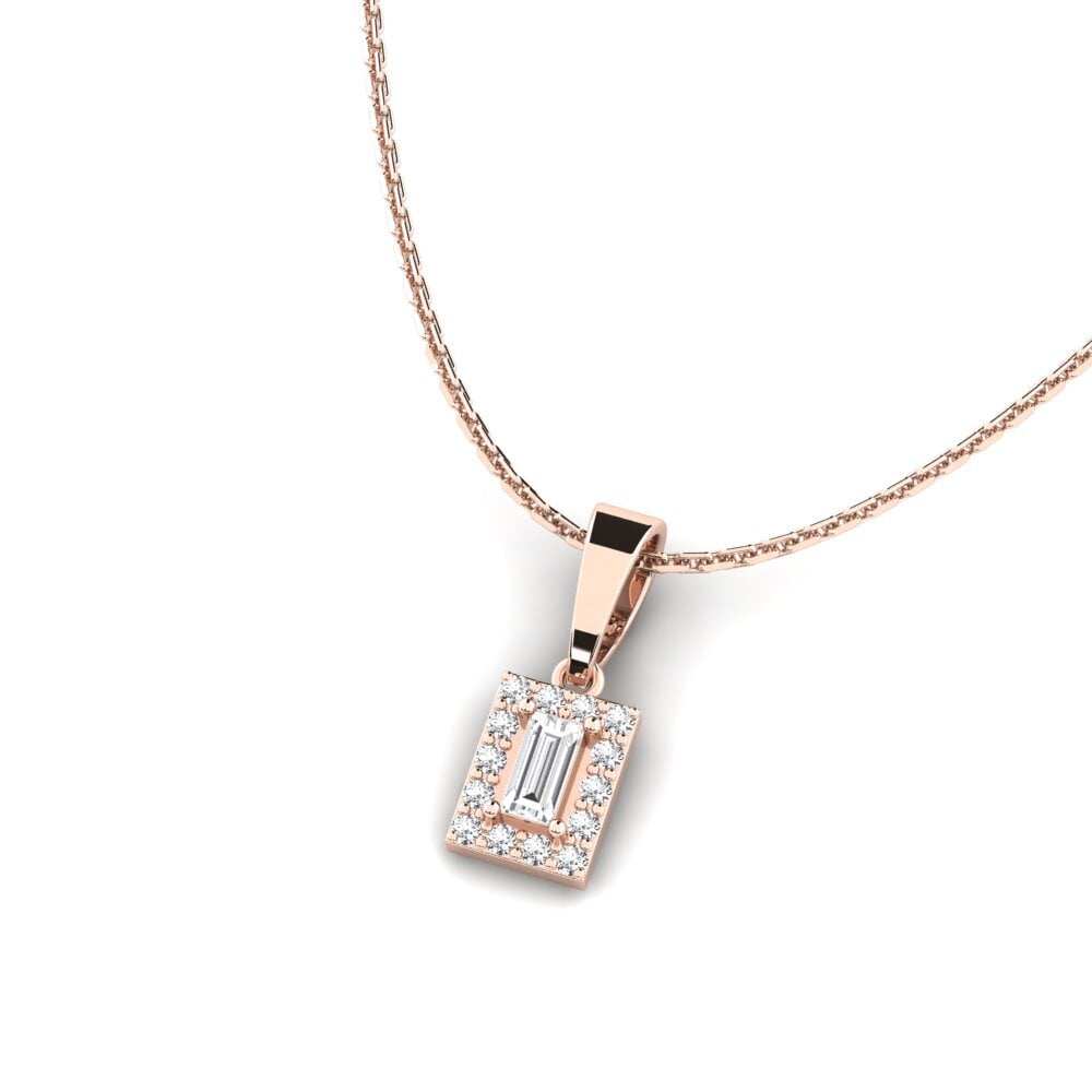 14k Oro Rosa Colgante de Mujer Pahada