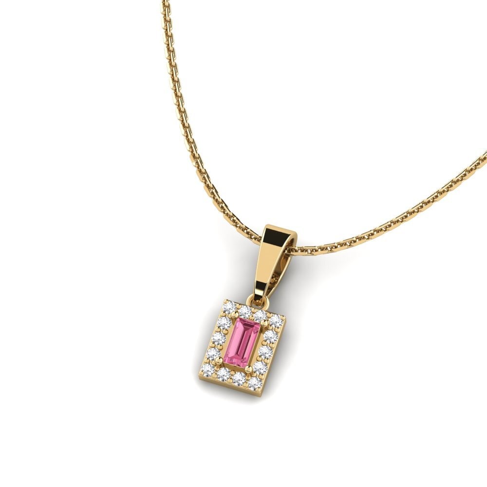 Zafiro Rosado Colgante de Mujer Pahada