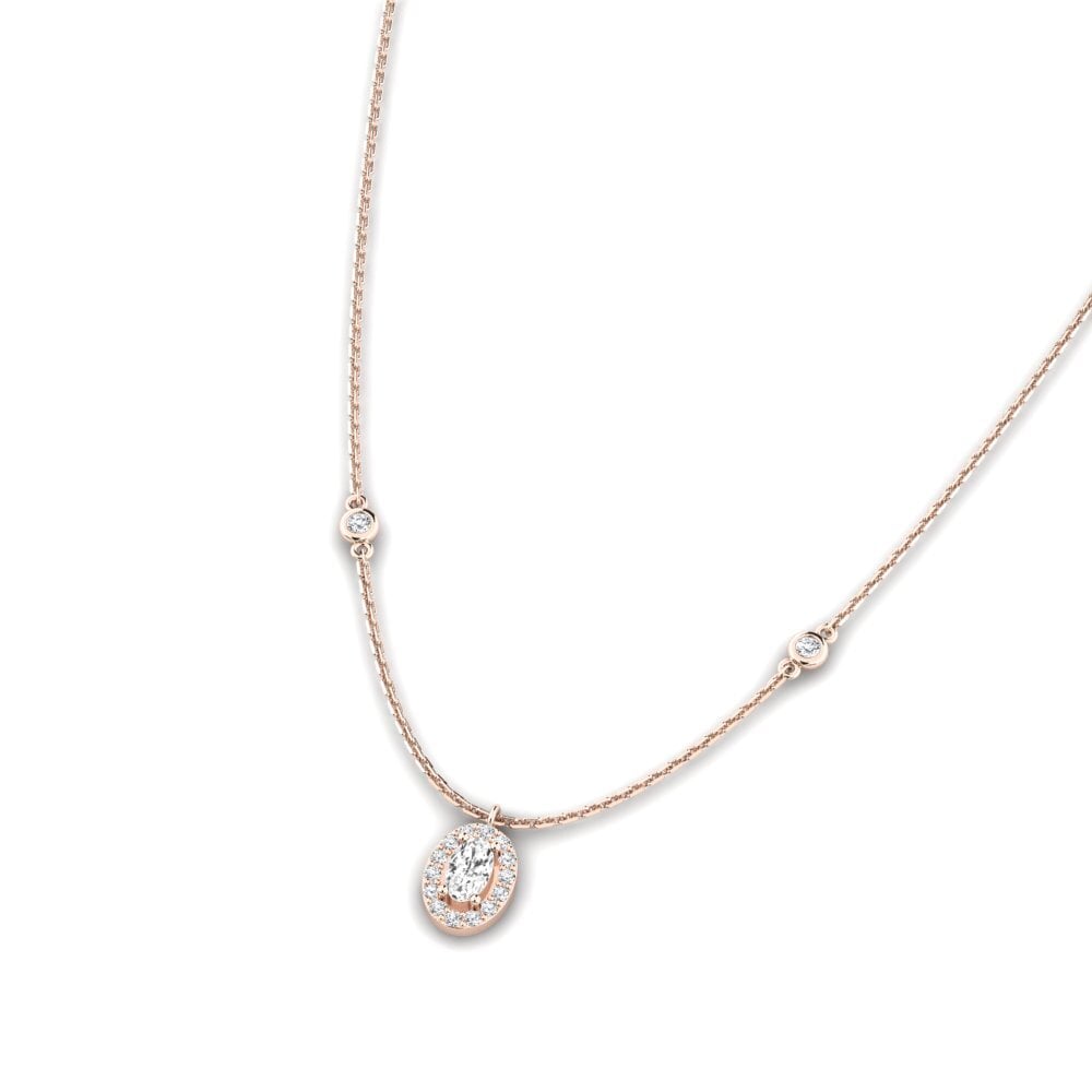 14k Oro Rosa Collar de Mujer Phiri