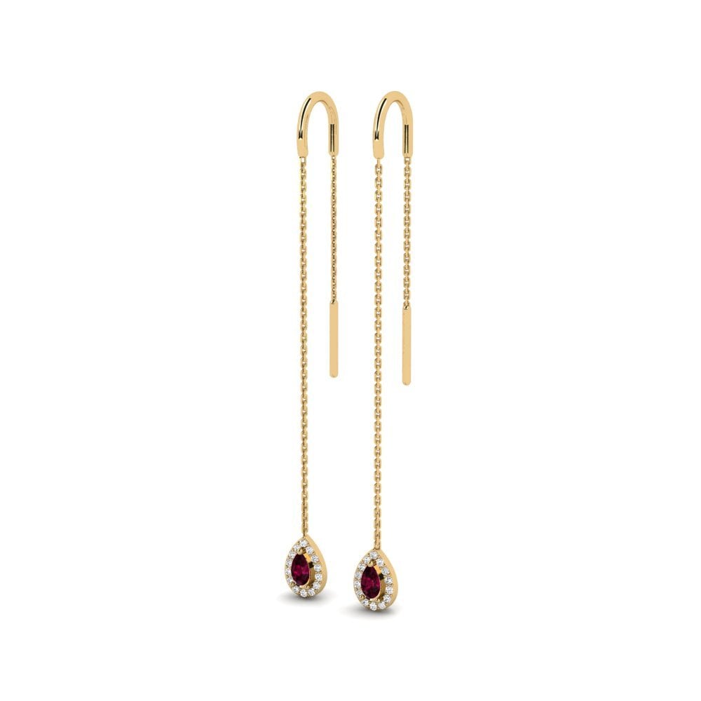 Rhodolite Garnet Women's Earring Pilotet