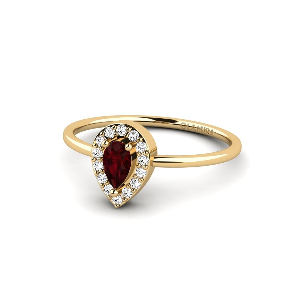 Garnet Engagement Ring Skjult