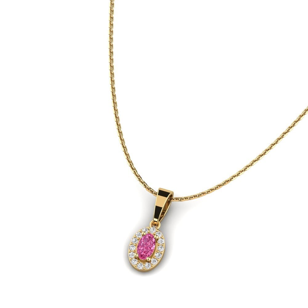 Turmalina rosa Colgante de Mujer Skrit