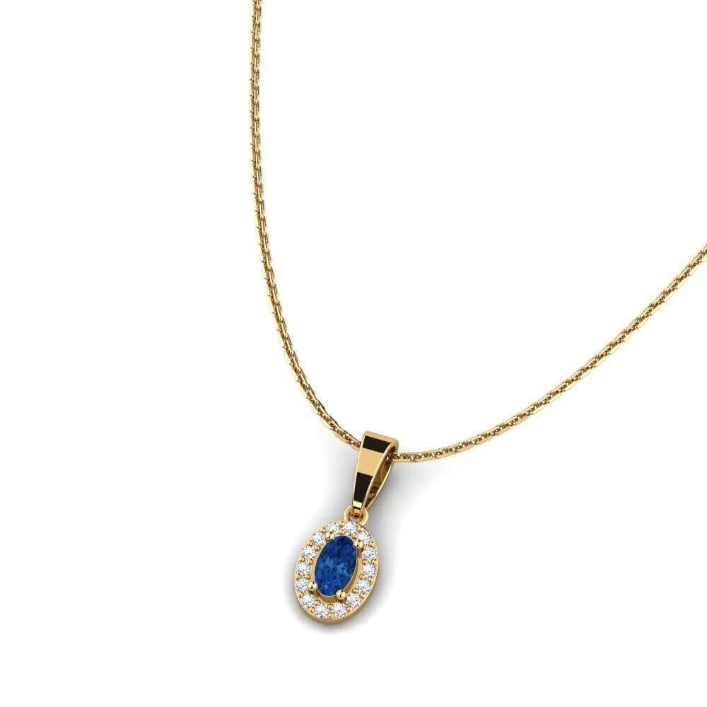 Circonita Azul Oscuro Colgante de Mujer Skrit