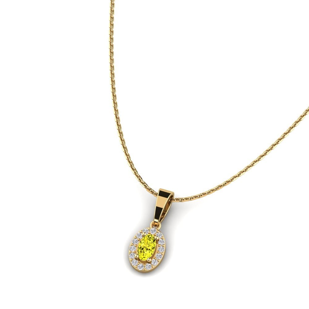 Diamante Amarillo Colgante de Mujer Skrit