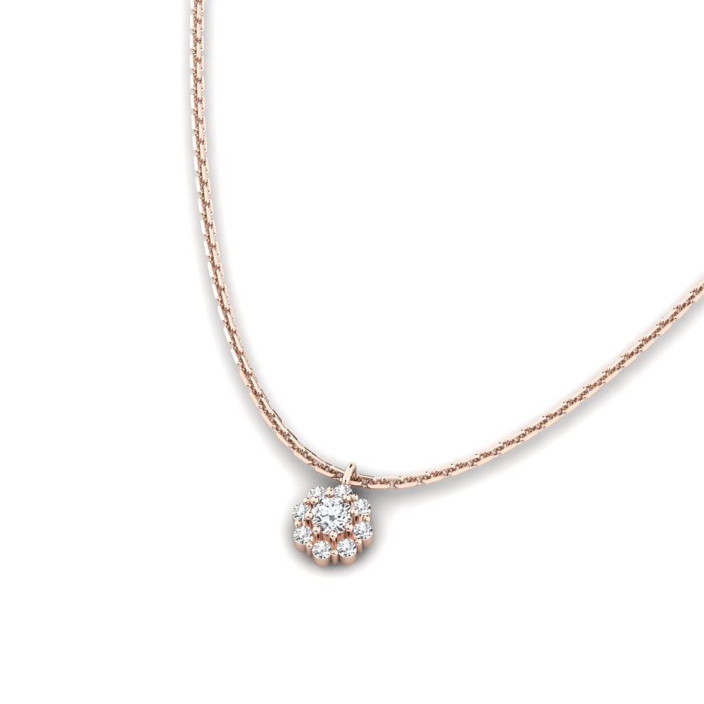 14k Oro Rosa Colgante de Mujer Urqu