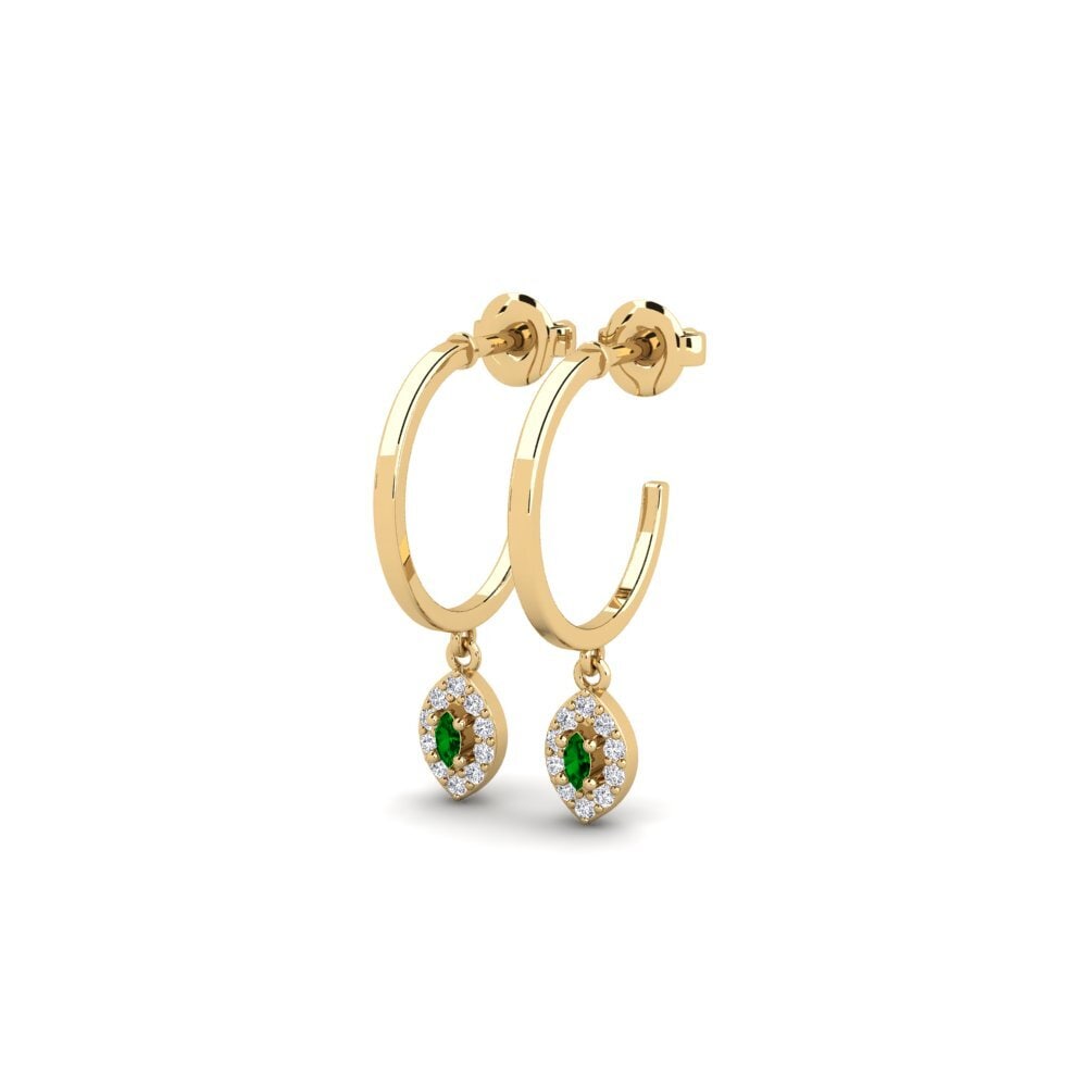 Zircônia Verde Brincos Feminino Versteckt