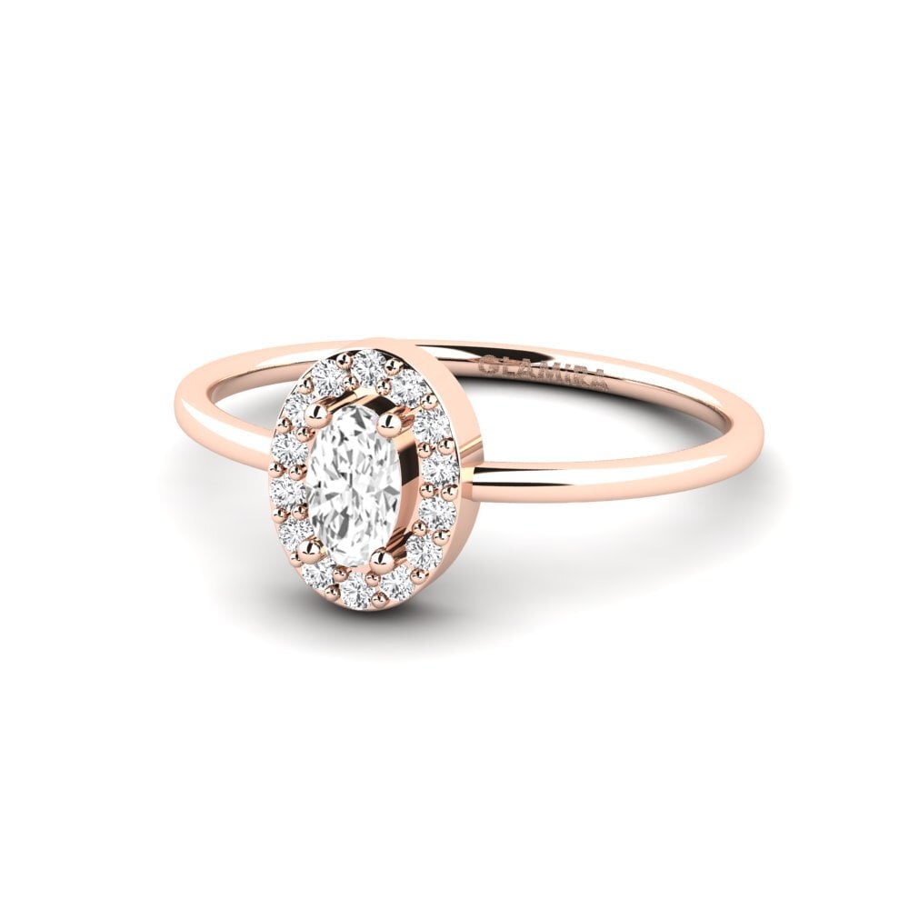 14k Oro Rosa Anillo de compromiso Versteek