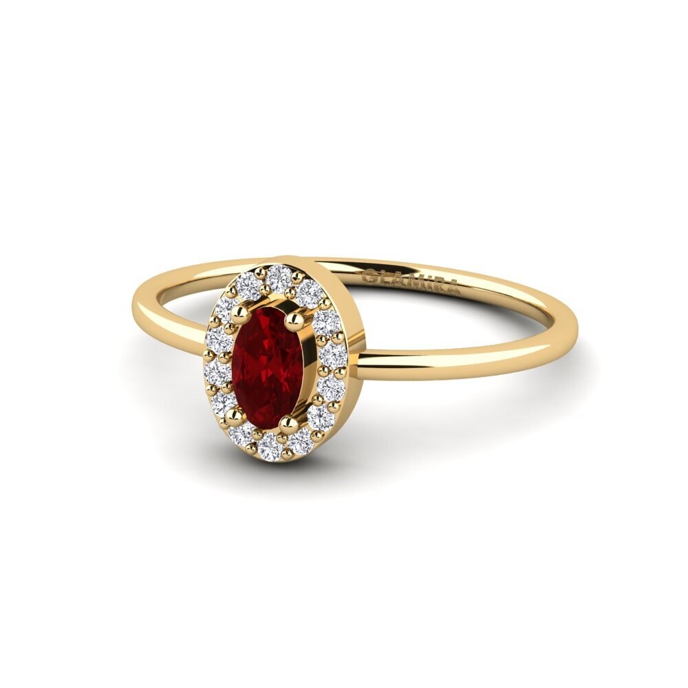 Circonita Roja Anillo de compromiso Versteek