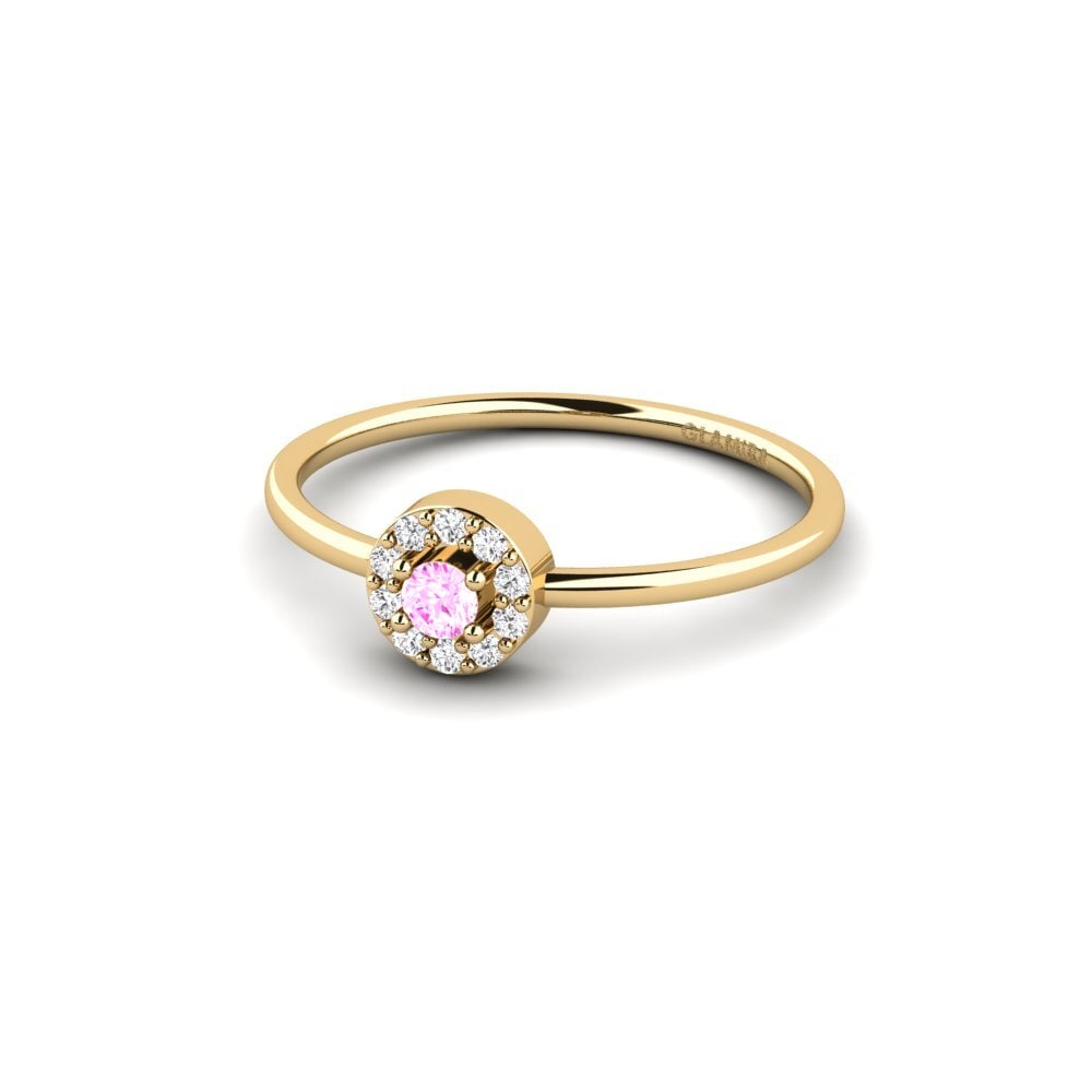 Zafiro Rosado Anillo de compromiso Yashirin