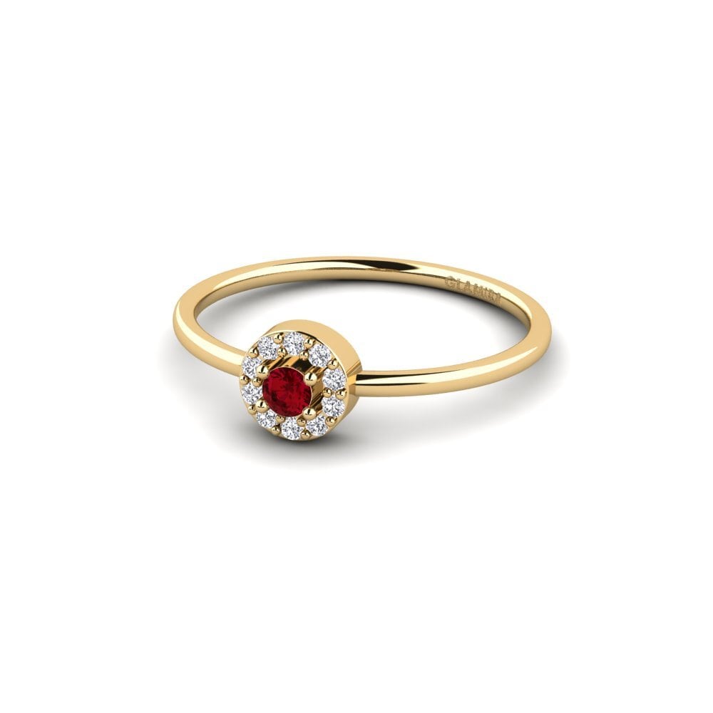 Circonita Roja Anillo de compromiso Yashirin