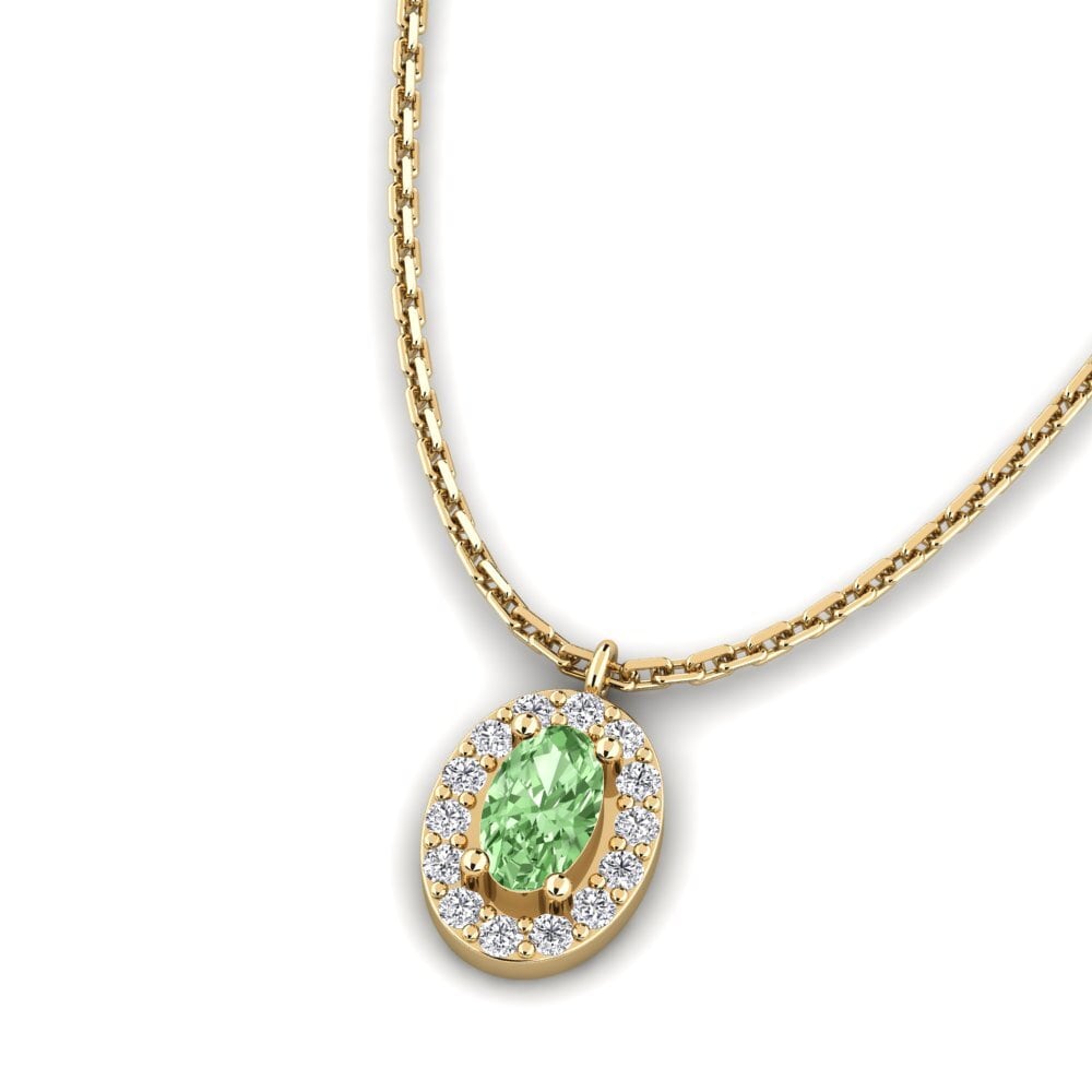 Diamante Verde Colgante de Mujer Yeset