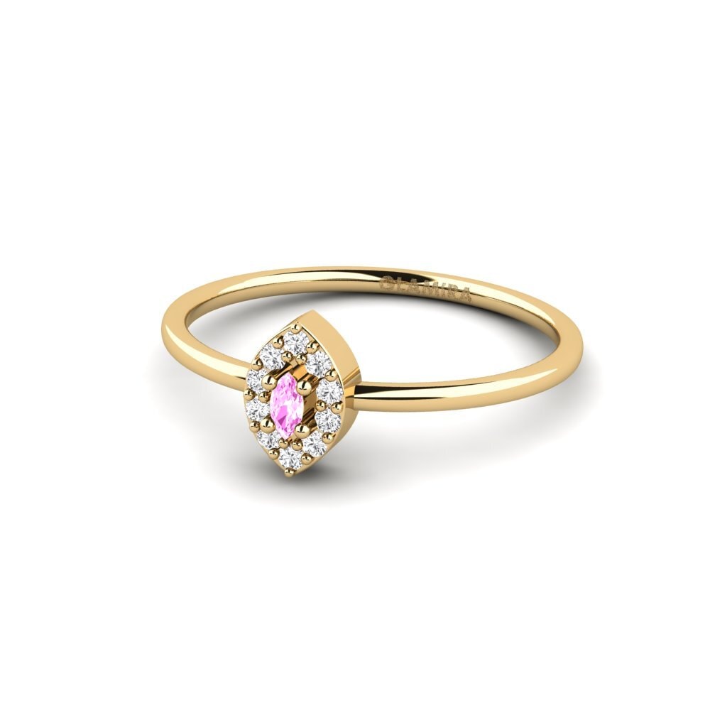 Zafiro Rosado Anillo apilable Zaisas