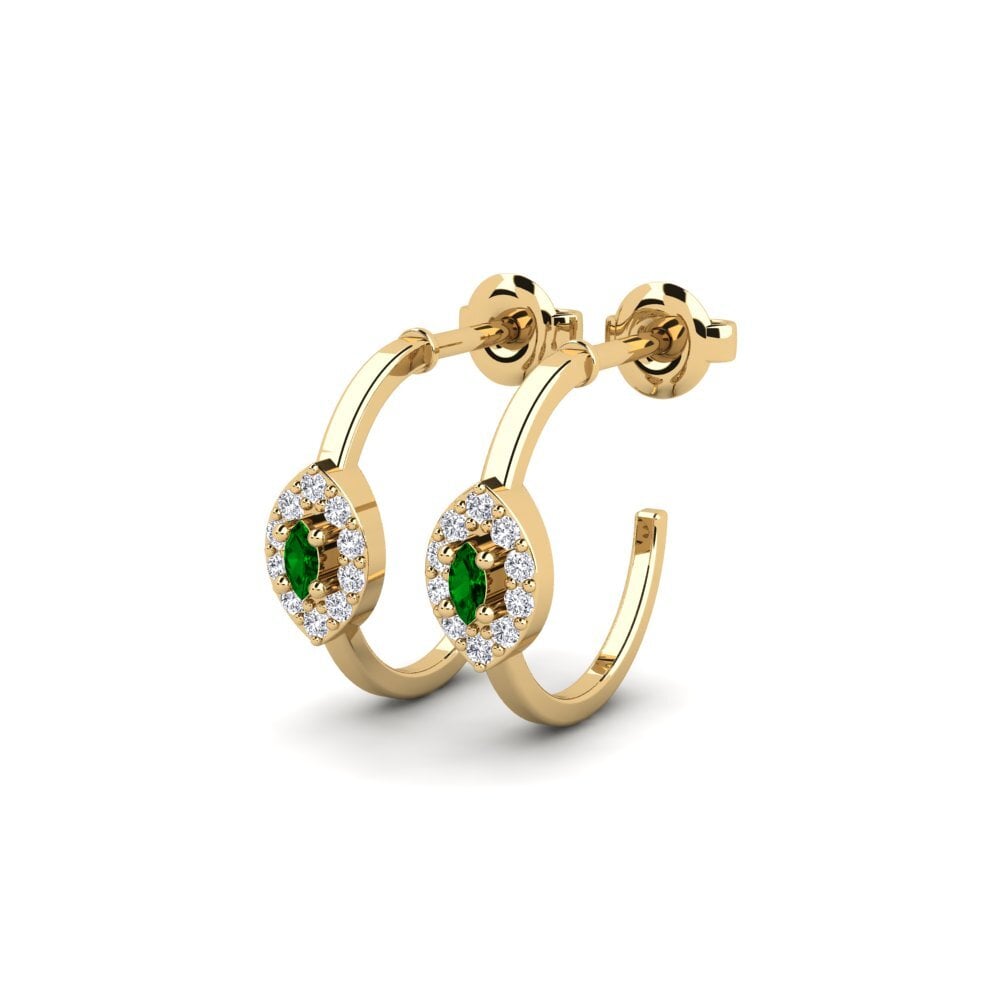 Zircônia Verde Brincos Feminino Zobisika