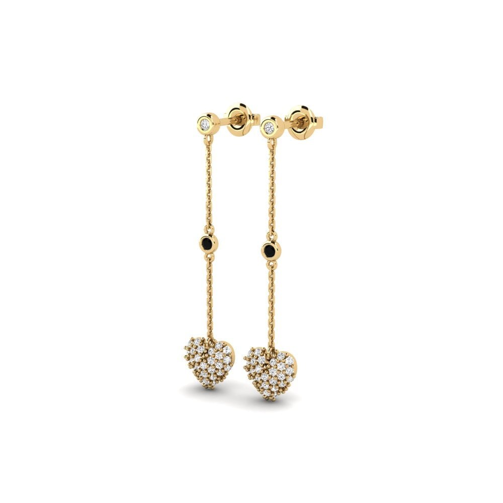 Onyx Noir Boucle d'oreille femme Astrix