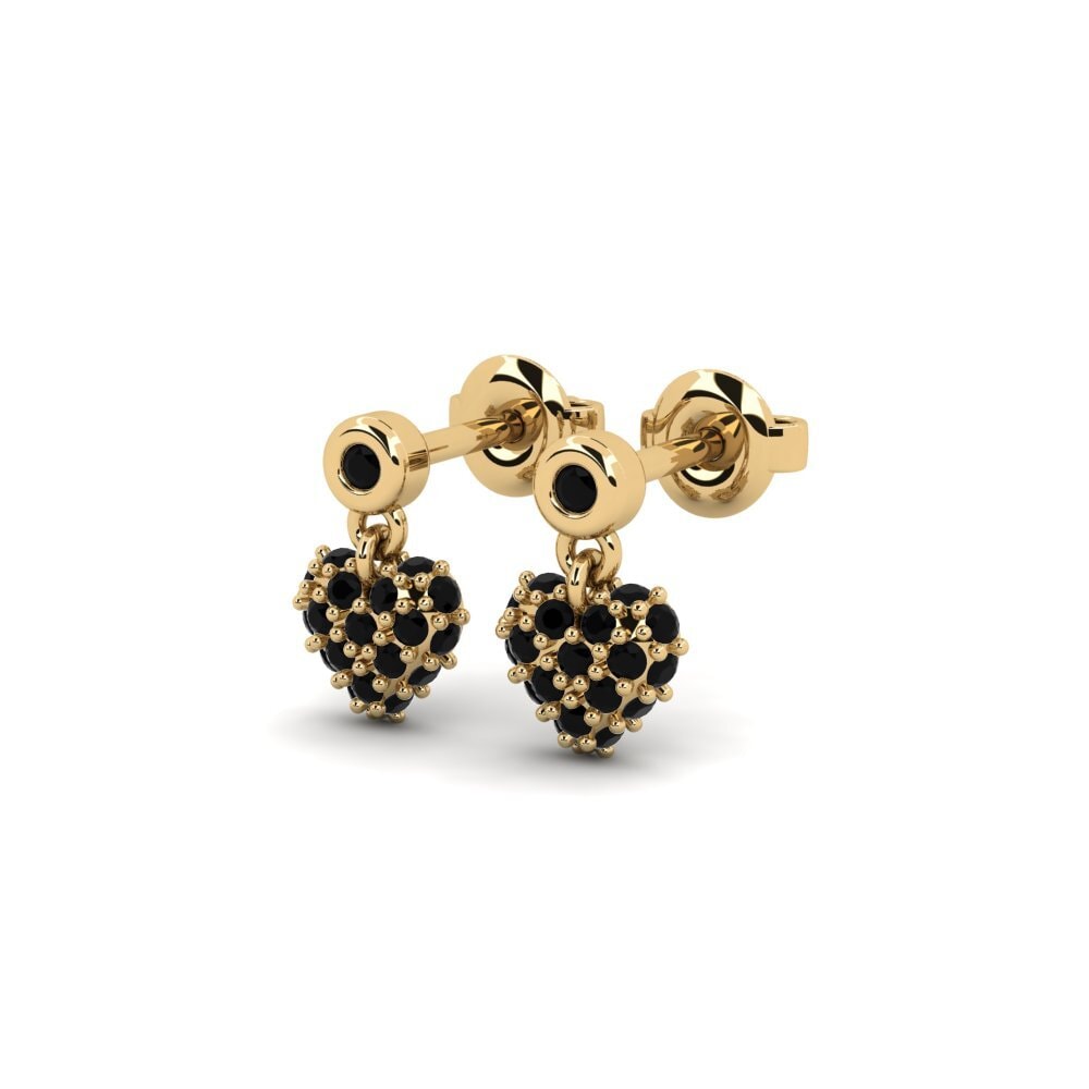 Onyx Noir Boucle d'oreille femme Cassy