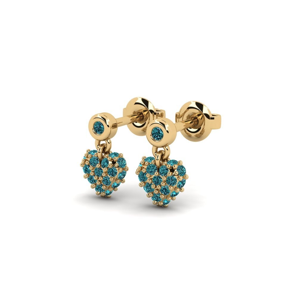 Diamante Azul Pendiente de mujer Cassy
