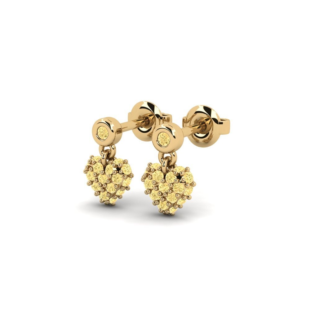 Diamante Amarillo Pendiente de mujer Cassy