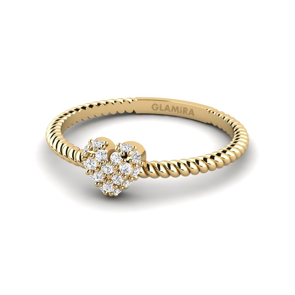White sapphire Stackable Ring Catrin
