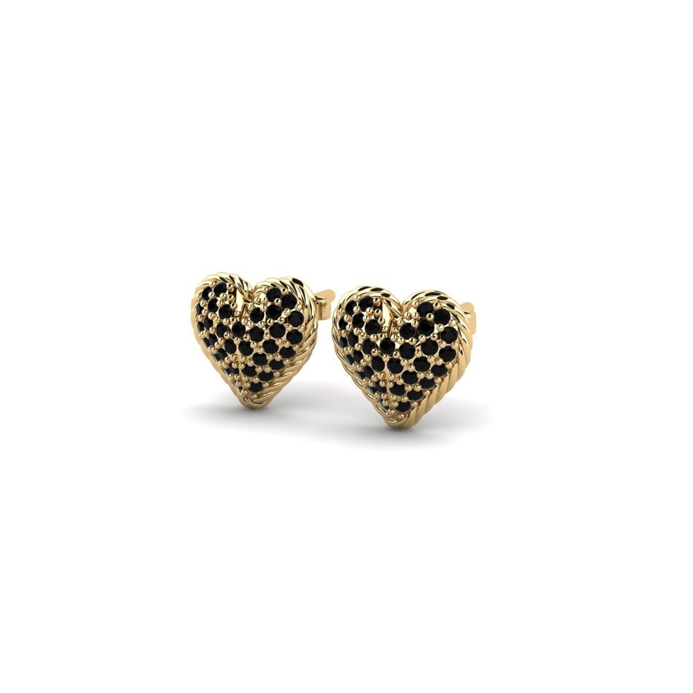 Onyx Noir Boucle d'oreille femme Fericita