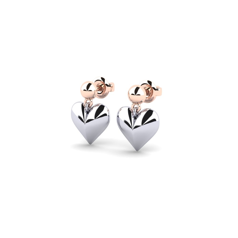 14ct White & Rose Gold Earring Finnmark